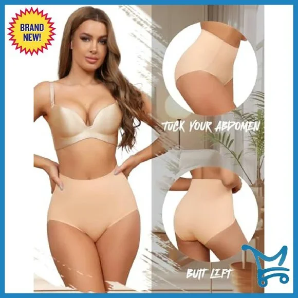 High Waisted Seamless Tummy Control Panties 4 Pack S-3XL